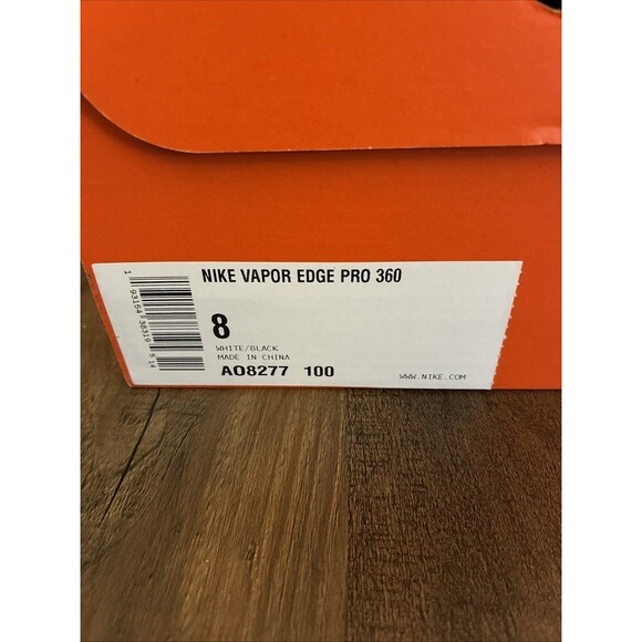 Nike Vapor Edge Pro 360 Football Cleats Mens 8 White Black AO8277-100 New - Picture 8 of 8